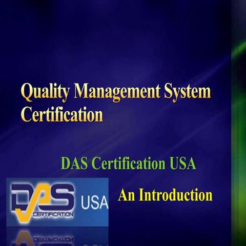Quality Management System Certification
