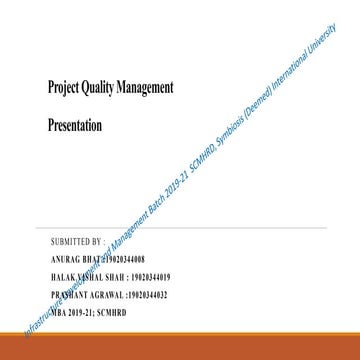 Quality Management Plan