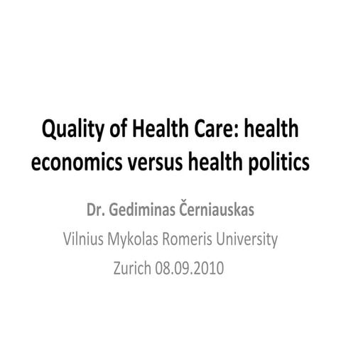Quality of Health Care