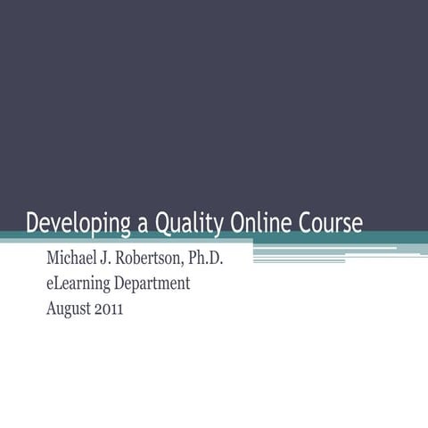 Important Tips for Developing a Quality Online Course