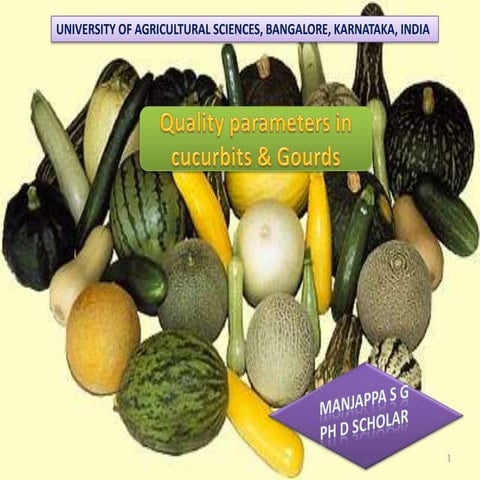Quality parameters in cucurbits & gourds