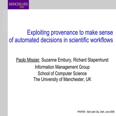 Paper presentation @IPAW'08