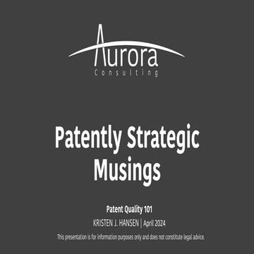 Quality Patents: Patents That Stand the Test of Time