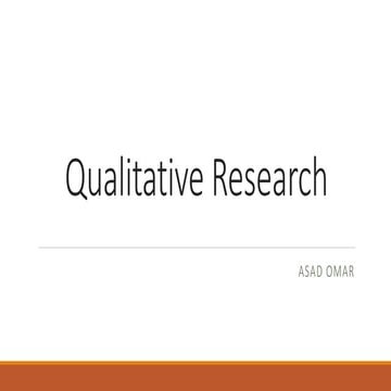 Qualitative research methods