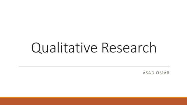 Qualitative research methods