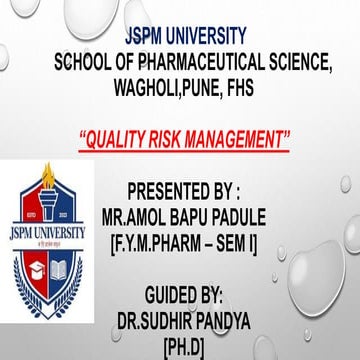 Quality Risk Management (ICH Q9) .pptx
