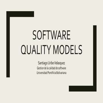 Quality software models
