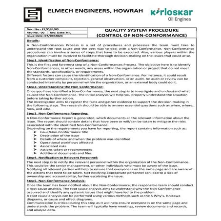 Quality System Procedure - Control of Non Conformance.pdf
