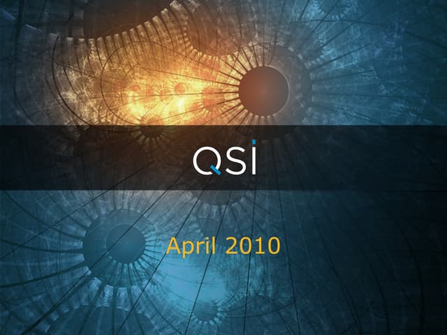 Quality Systems Presentation 040110
