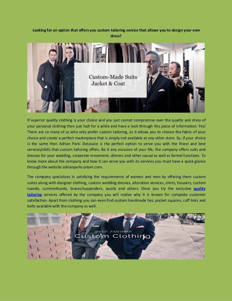 Quality Tailoring suits in Chicago