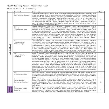 Quality Teaching Rounds