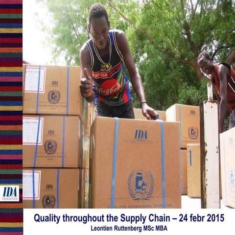 Quality throughout the supply chain by Ruttenberg, IDA Foundation