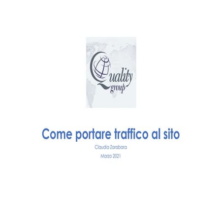 Come portare traffico ad un sito web