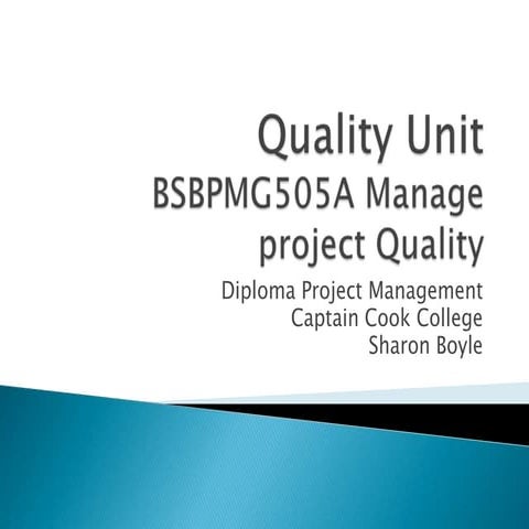 Quality unit 2012 