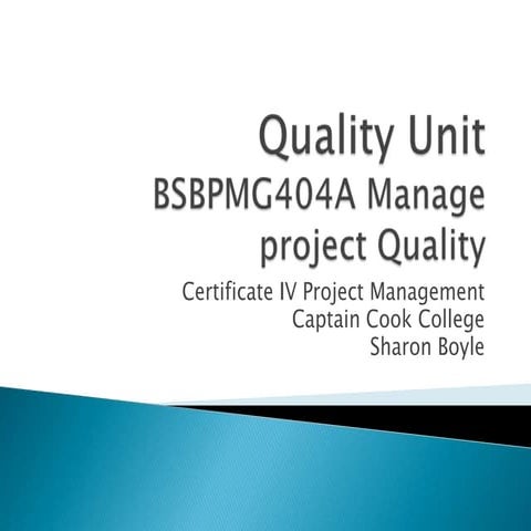 Quality unit 2012 