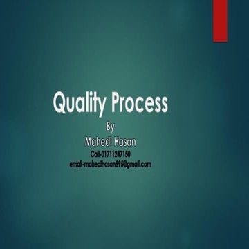 Quality work process at RMG sector
