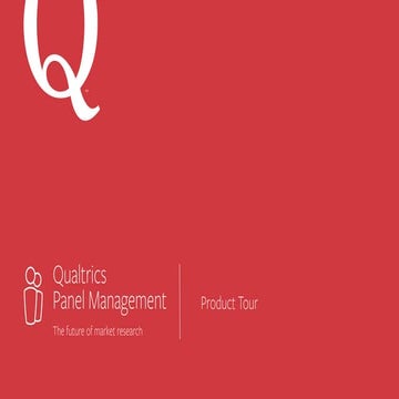 Qualtrics Panel Management Product Tour: The Future of Market Research