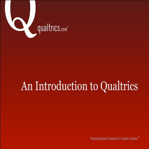 Qualtrics Intro