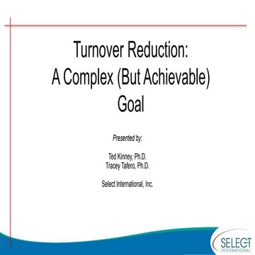 Turnover Reduction: A Complex (but Achievable) Goal
