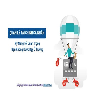 Quản lý tài chính cá nhân - Những kỹ năng tối quan trọng bạn không được dạy ở...