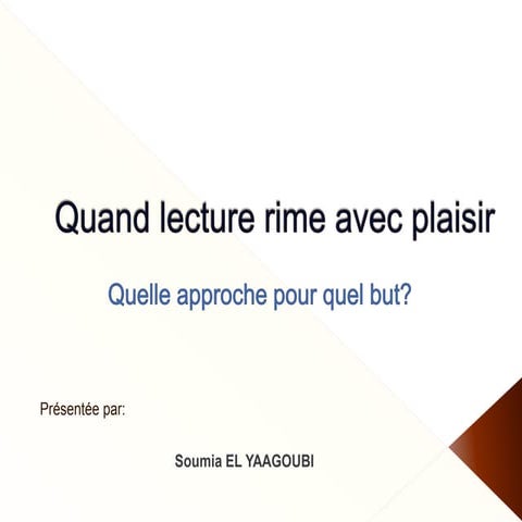 Quand lecture rime avec plaisir