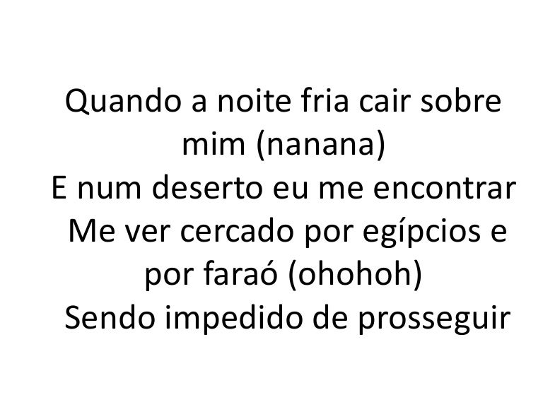 Letra Quando A Noite Fria Cair Sobre Mim