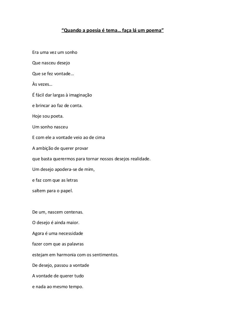 O Tema Do Poema Está Representado Na Opção