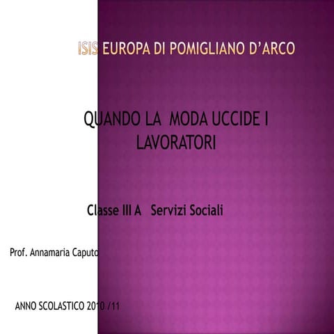 Quando la moda uccide