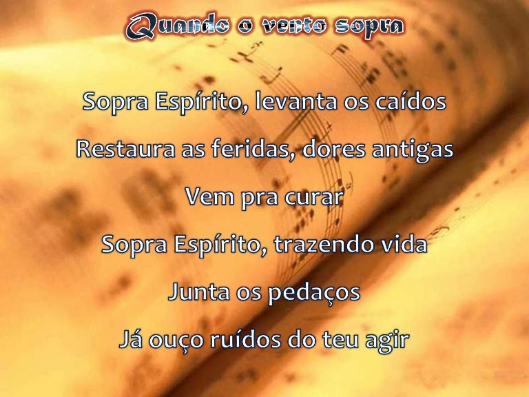 Quando O Vento Soprar Tudo Vai Se Mover