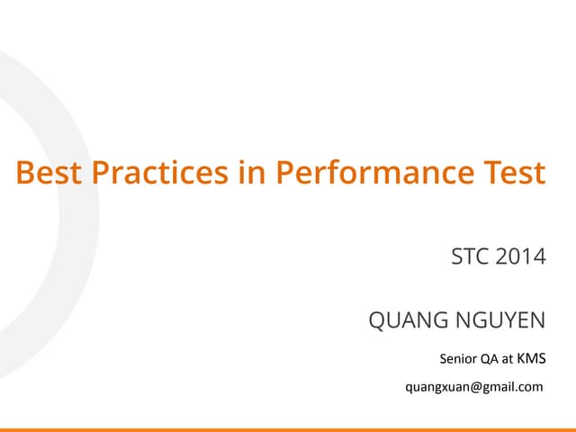 [Quang Nguyen] Performance Test in Best Practices