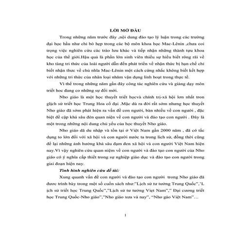 Quan niệm về con người và đào tạo con người của nho giáo   tài liệu, ebook, giáo trình