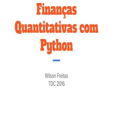Finanças Quantitativas com python