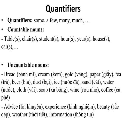 Quantifiers | PPT