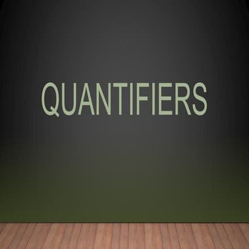 Quantifiers