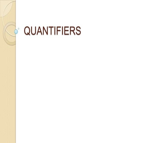Quantifiers unit 0