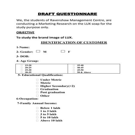 Quantitate Quistionnair