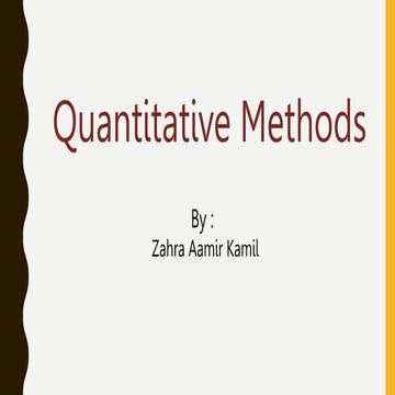Quantitative Method