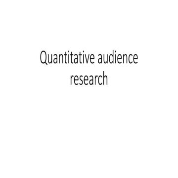 Quantitative research