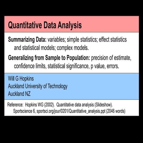 Quantitative analysis