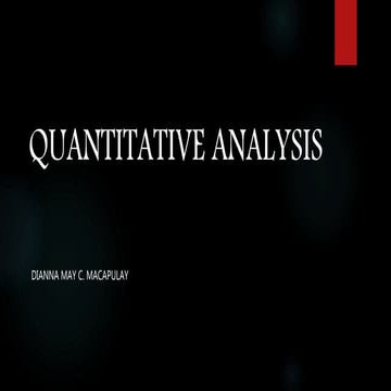 Quantitative Analysis
