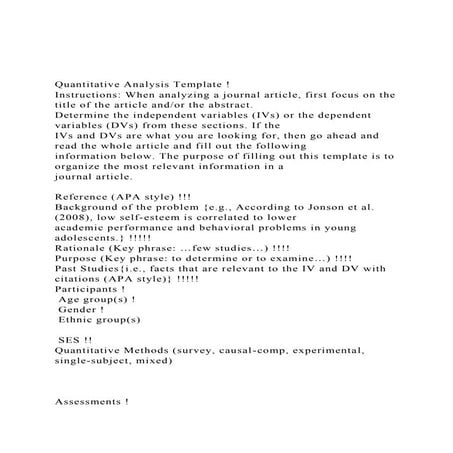 Quantitative Analysis Template !Instructions When analyzing.docx
