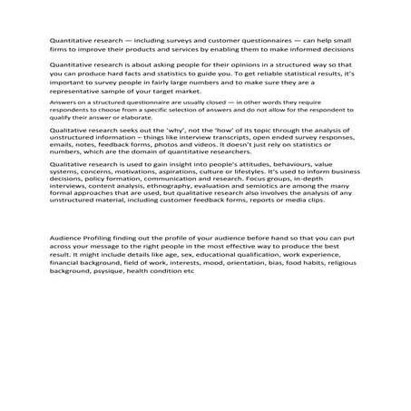 Quantitative and qualative