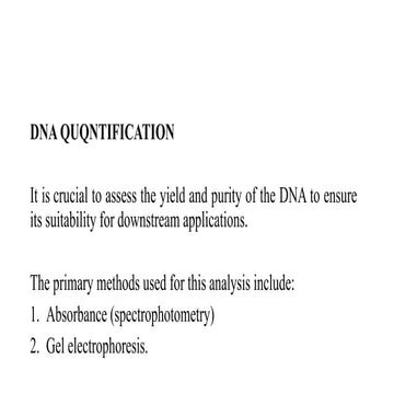 Dna quantification | PDF