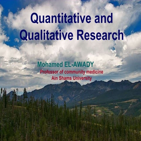 Quantitative and qualitative research