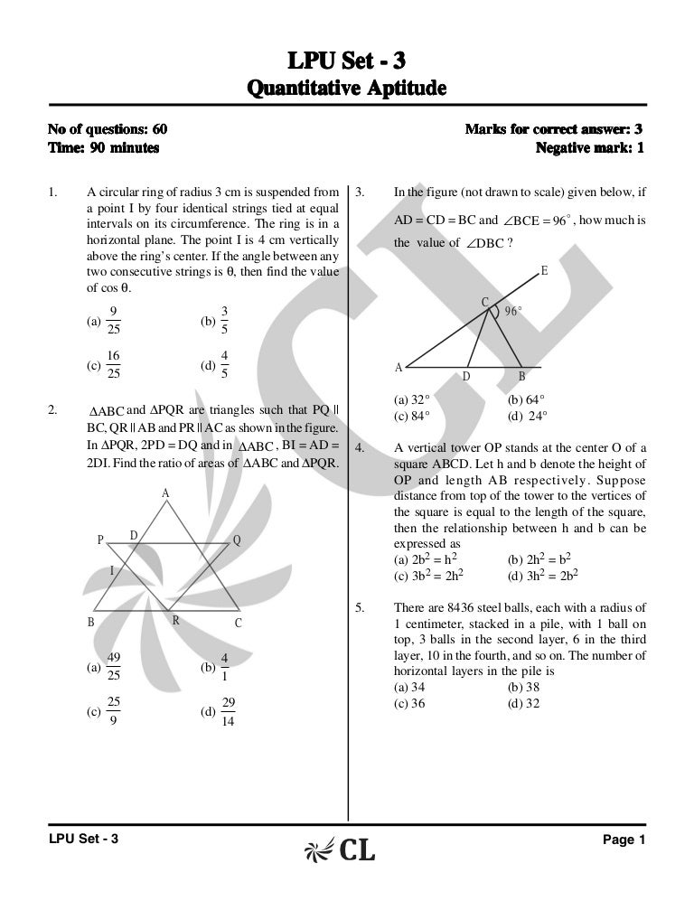 Quantitative aptitude question