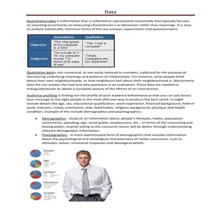 Unit 6 - Quantitative data