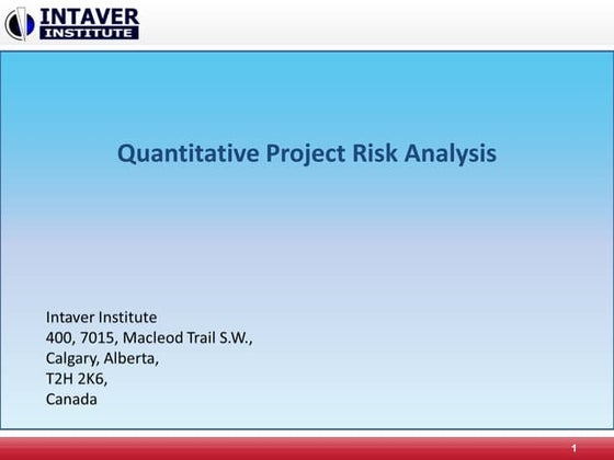 Risk analysis and management | PPT