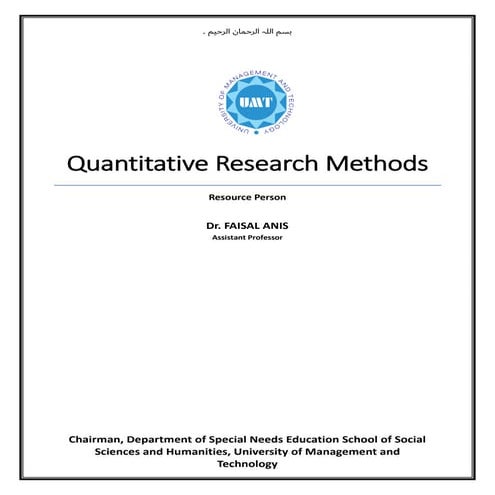 Quantitative research
