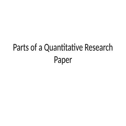 Comprehensive Guide to Writing a Quantitative Research Paper on Social ...