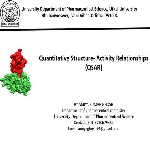 Quantitative structure  activity relationships